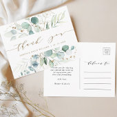 Gold en Green Botanical Weddenschap Hartelijk dank Briefkaart