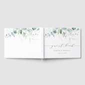 Gold en Green Botanical Wedding Gastenboek (Volledig)