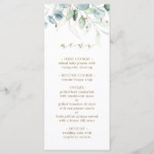 Gold en Green Botanical Wedding Menu (Voorkant)