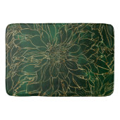 Gold en Green Dahlia Flower Badmat (Voorkant)
