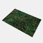 Gold en Green Dahlia Flower Deurmat (Schuin)