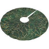 Gold en Green Dahlia Flower Kerstboom Rok (Gekanteld)