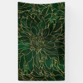 Gold en Green Dahlia Flower Spandoek (Verticaal)