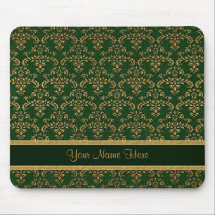 Gold en Green Damask Muismat