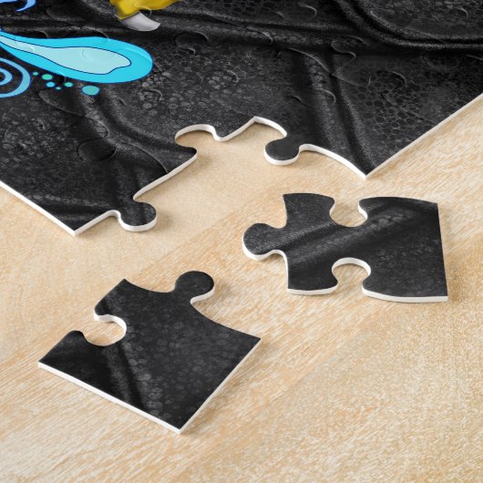 Gold en Green Dragon Legpuzzel (Zijkant)