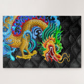 Gold en Green Dragon Legpuzzel (Horizontaal)