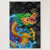 Gold en Green Dragon Legpuzzel (Verticaal)