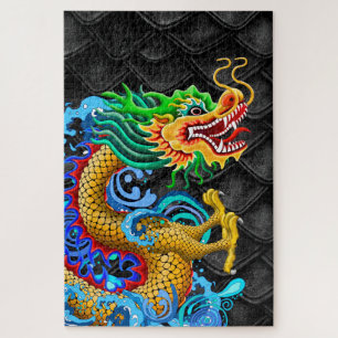 Gold en Green Dragon Legpuzzel