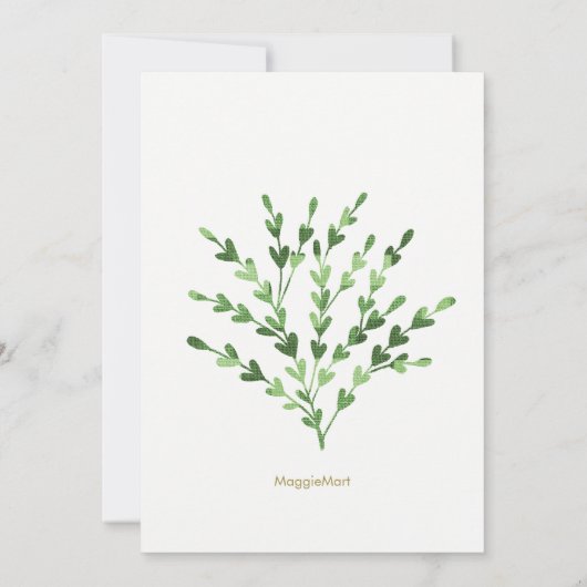 Gold- en Green Leaf-gezinshereniging Kaart (Achterkant)