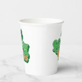 Gold en Green Lucky One First Birthday Paper Cups Papieren Bekers (Rechts)
