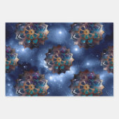 Gold en Green Mandala op Dark Sky Inpakpapier Vel (Voorkant 3)