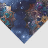 Gold en Green Mandala op de loskoppeling van Dark  Tissuepapier (Detail)