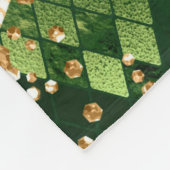 Gold en Green Safari Animal Print Agate Fleece Deken (Hoek)