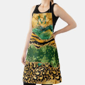 Gold en Green Safari Animal Print Agate Schort (Insitu)