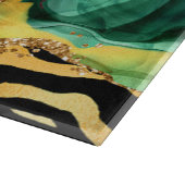Gold en Green Safari Animal Print Agate Snijplank (Hoek)