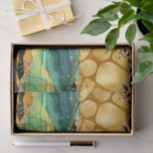 Gold en Green Safari Animal Print Agate Tissuepapier (Geschenk)