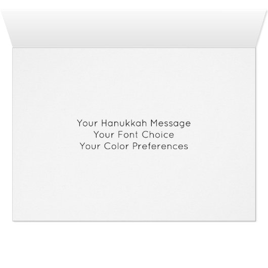 Gold en Green Stripe Hanukkah Kaart (Binenzijde Horizontaal (Onderkant))