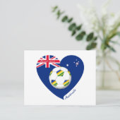 Gold en Groen voetbalteam. Fútbol de "AUSTRALIA" Briefkaart (Staand voorkant)
