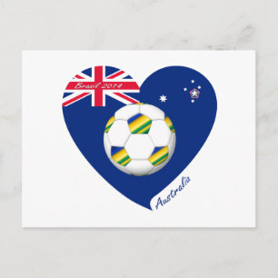 Gold en Groen voetbalteam. Fútbol de "AUSTRALIA" Briefkaart