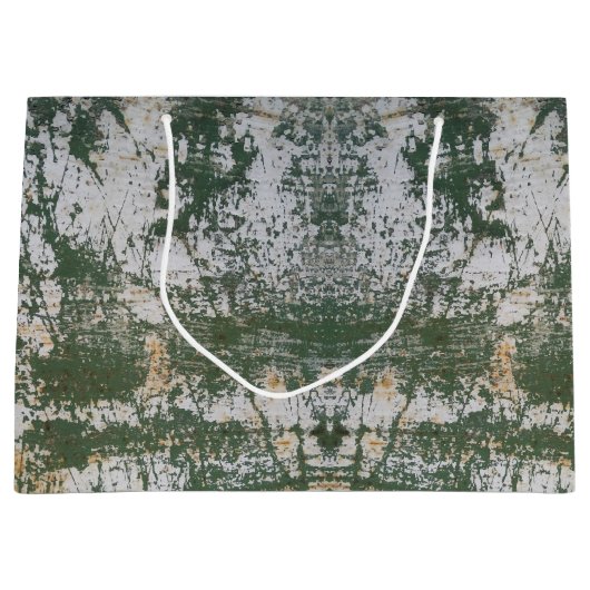 Gold en groene Abstracte kunst Groot Cadeauzakje (Voorkant)