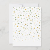 Gold- en groene ballonnen | Partij Dank u Nota Kaa Bedankkaart (Achterkant)