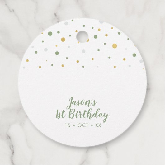 Gold- en groene ballonnen | Partij Dank u voor de Bedankjes Labels (Achterkant)