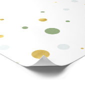 Gold- en groene ballonnen | Welkomstwoord Baby sho Poster (Hoek)