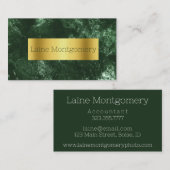 Gold en Hunter Green Classic Marked Visitekaartje (Voorkant / Achterkant)