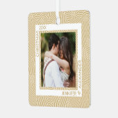 Gold- en ivoren paren foto metalen ornament (Voorkant links)