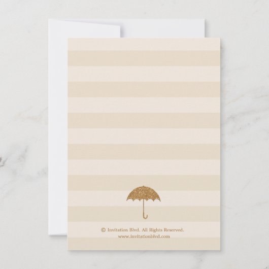 Gold- en ivoren Vrijgezellenfeest Kaart (Achterkant)