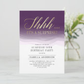 Gold- en koninklijke Paarse Waterverf Vertrouwelij Kaart (Staand voorkant)