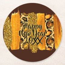 Gold- en luipaardpenseelstreek Gelukkig nieuw jaar