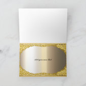 Gold en Metal look Kaart Happy Birthday (Binnen)