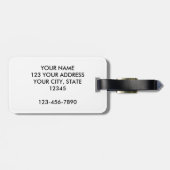 Gold en Mint Classic Damask Bagagelabel (Achterkant horizontaal)