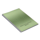 Gold- en Mint Stripes-patroon Notitieboek (Rechterzijde)