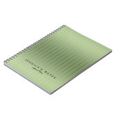 Gold- en Mint Stripes-patroon Notitieboek (Linkerzijde)