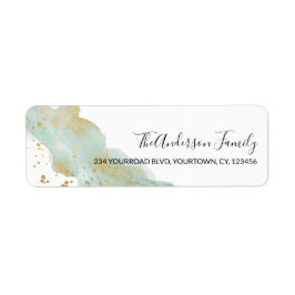 Gold- en muntgoud folie kerstadres etiket