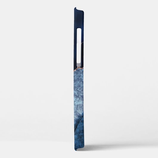 Gold en Navy Blue - Agate Marble - Case-Mate iPhone Case (Achterkant / Links)