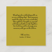 Gold- en Navy Blue-Indische stijlbehuizing Informatiekaartje (Achterkant)