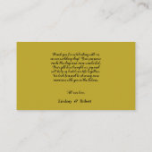 Gold- en Navy Blue-Indische stijlbehuizing Informatiekaartje (Achterkant)