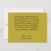 Gold- en Navy Blue-Indische stijlbehuizing RSVP Kaartje (Achterkant)