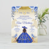 Gold en Navy Boots Charra Kaart (Staand voorkant)