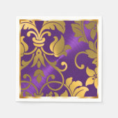 Gold en Paarse Damask Servetten (Voorkant)