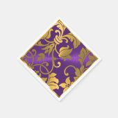 Gold en Paarse Damask Servetten (Hoek)