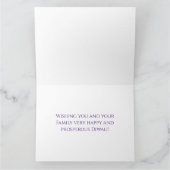 Gold en paarse Elephants Happy Diwali Kaart (Binnen)