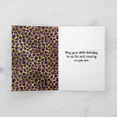 Gold- en Paarse-luipaard-printplaat op zaterdag Kaart (Binnen)