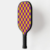 GOLD EN PAARSE MARDI GRAS GECONTROLEERD PATROON PICKLEBALL PADDLE (Links)