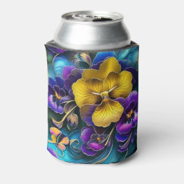 Gold en Paarse Pansy Patch Blikjeskoeler