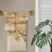 Gold en Pearl - Splatter en flow Bad Handdoek