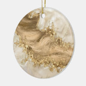 Gold en Pearl - Splatter en flow Keramisch Ornament (Links)